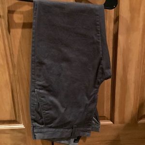 Dark gray, slim fit, J.Crew flex khakis in the size 31x32